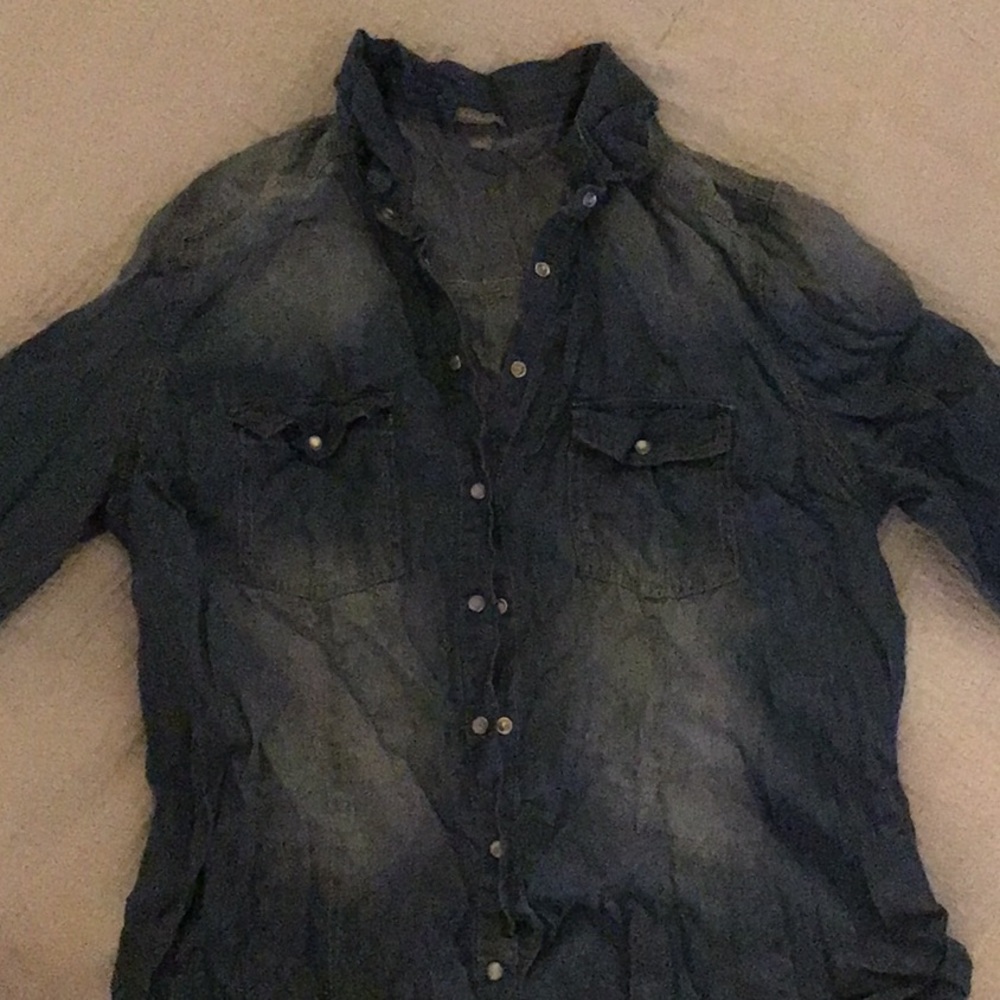 Denim Button Down Shirts